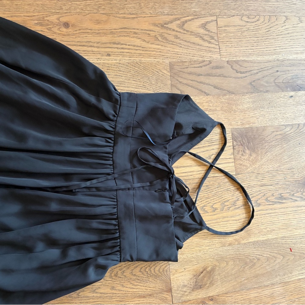 J. Crew Black Midi Sundress with Ruffled Hem - Picture 7 of 11